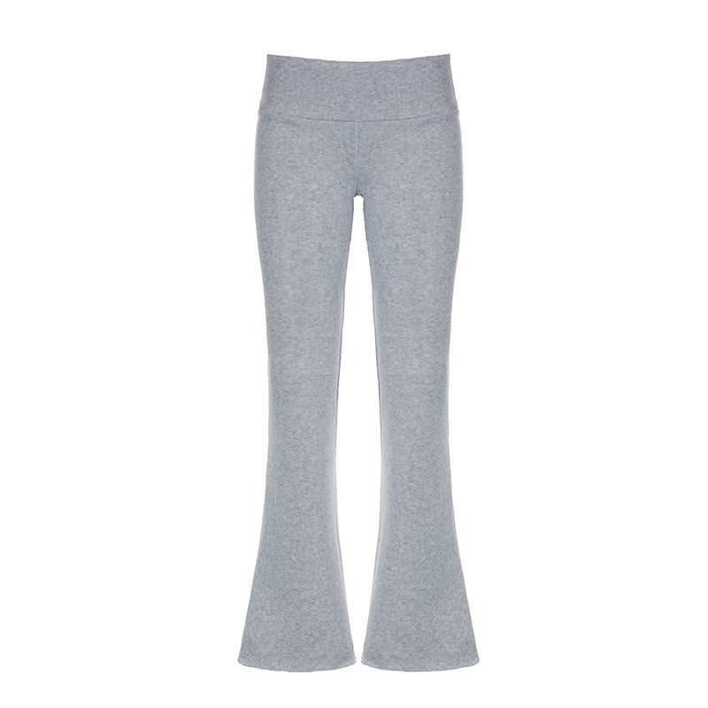 Y2K Velvet Casual Pants Low Waist Women