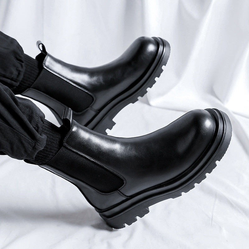 Chelsea Men's High-top Smoke Pipe British Martin Boots