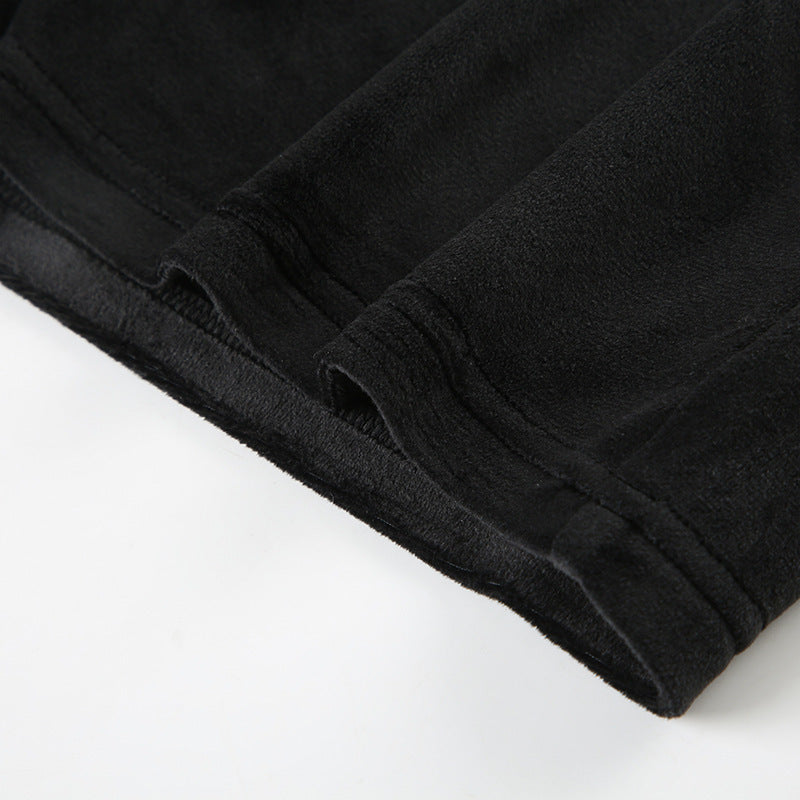 Low Waist Drawstring Patchwork Slimming Casual Pants