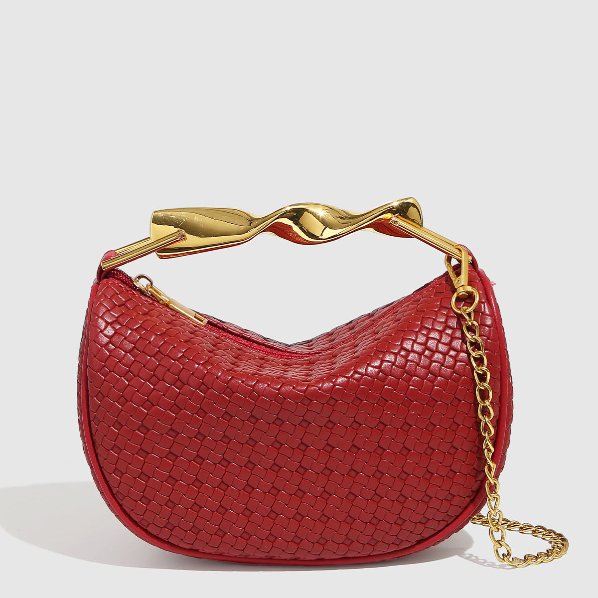 Straw Woven Dumpling Chain Shoulder Woven Crossbody Bag
