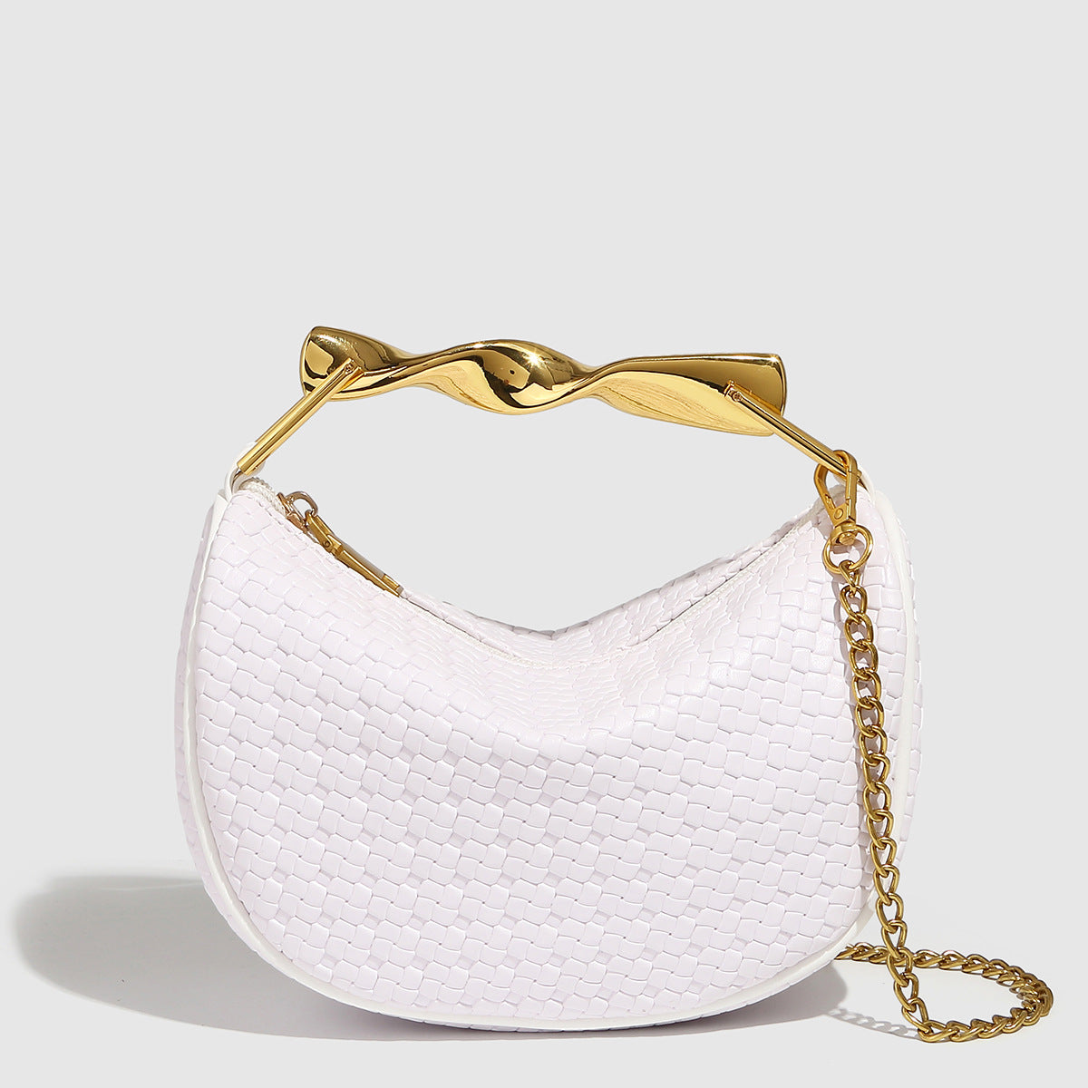 Straw Woven Dumpling Chain Shoulder Woven Crossbody Bag