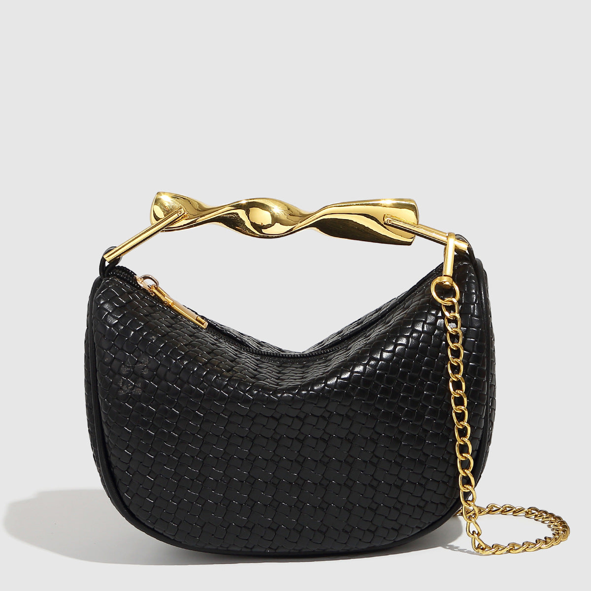 Straw Woven Dumpling Chain Shoulder Woven Crossbody Bag