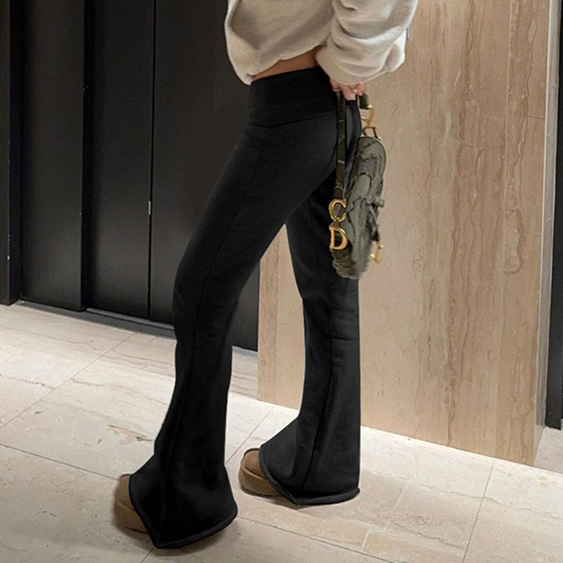 Y2K Velvet Casual Pants Low Waist Women
