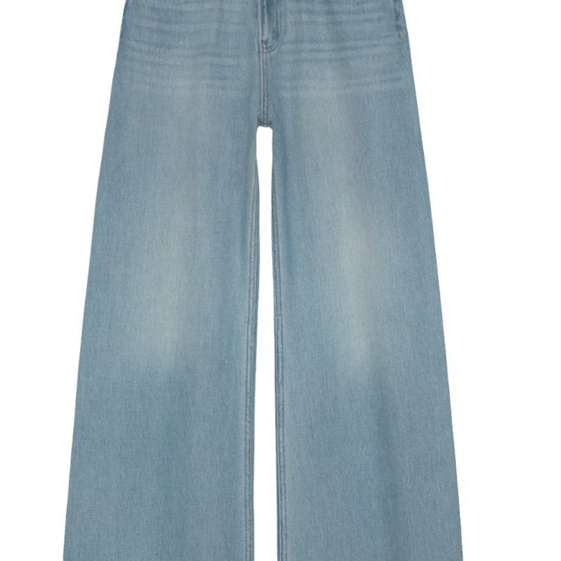 Women's Retro Washed Loose Straight Jeans